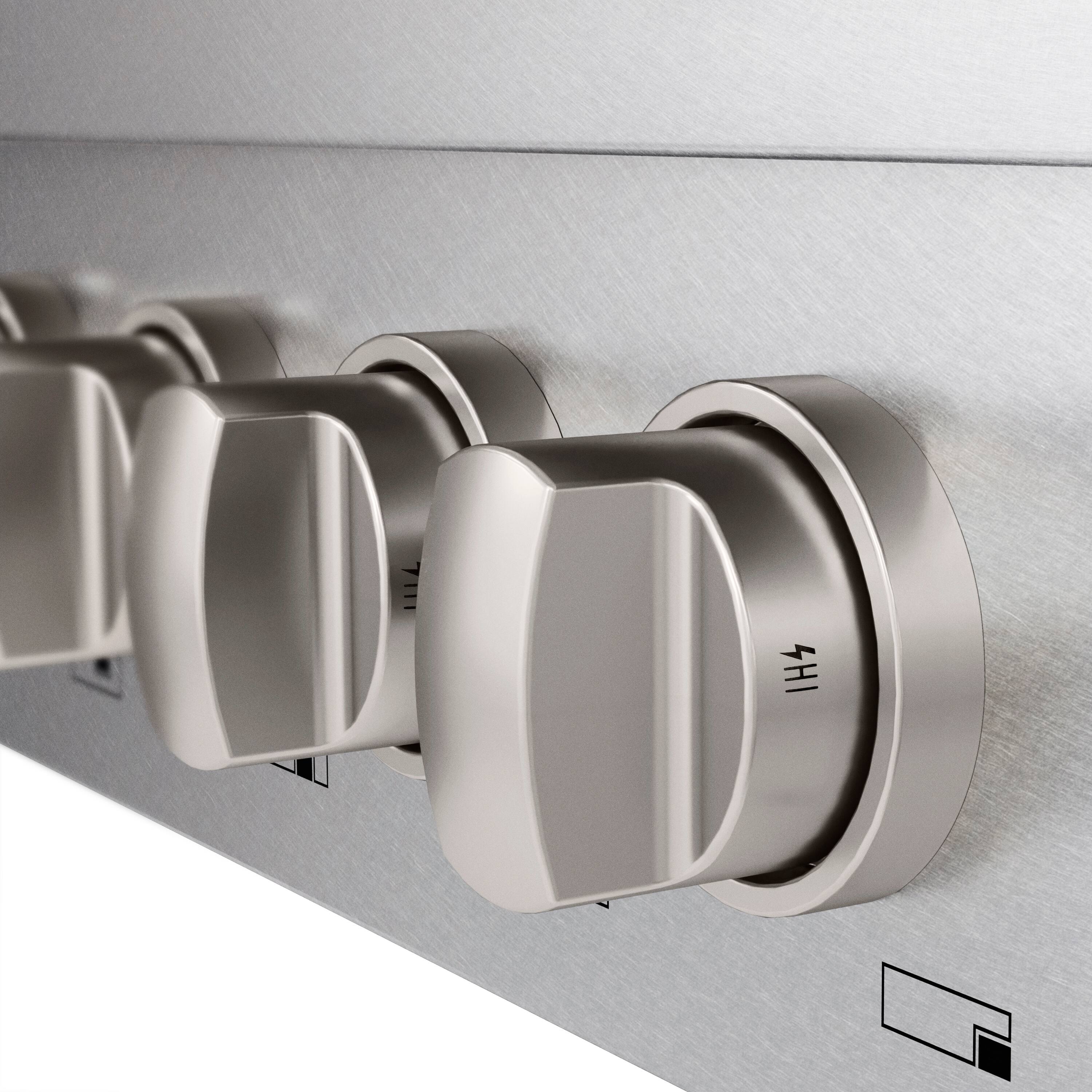 Alt View 15. ZLINE - ZLINE 48 in. Paramount Gas Rangetop with 8 Brass Burners in Satin Stainless Steel (SRTS-BR-48) - Stainless Steel.