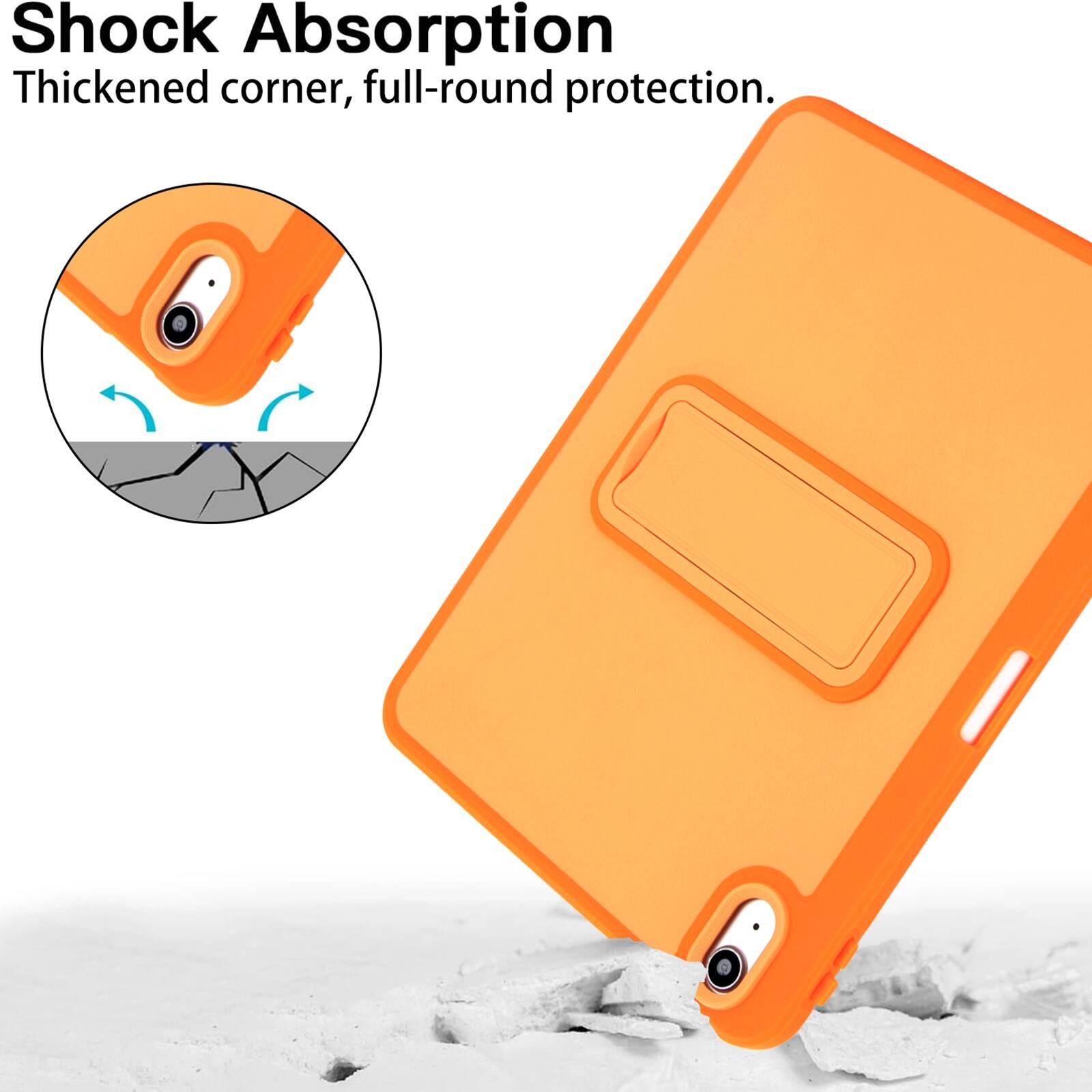 Shock Absorption  
Thickened corner, full-round protection.