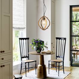 Loheer - Farmhouse Dining Room Chandelier Solid Wood Retro Country Ceiling Light for Dining Room Foyer