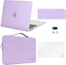 mosiso - 5-in-1 MacBook Air 13 Case and Sleeve Kit A2337/A2179/A1932 - Purple