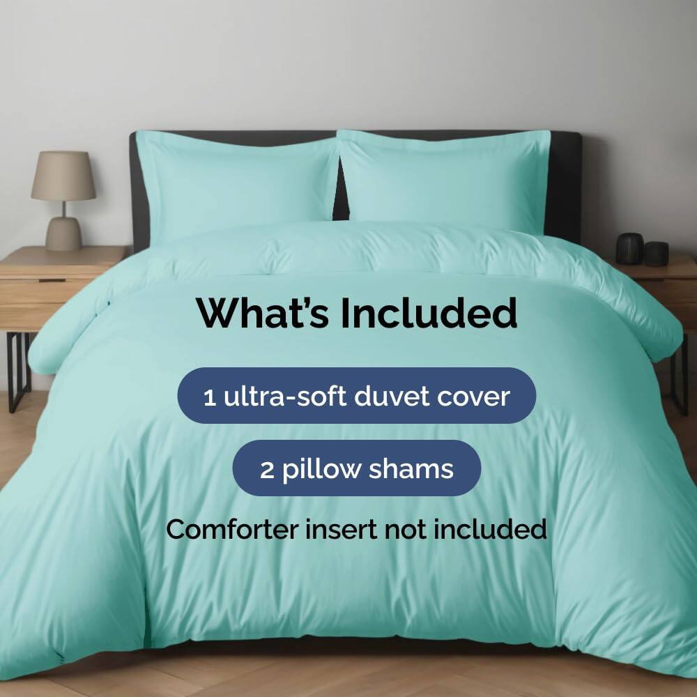 What's Included  
1 ultra-soft duvet cover  
2 pillow shams  
Comforter insert not included