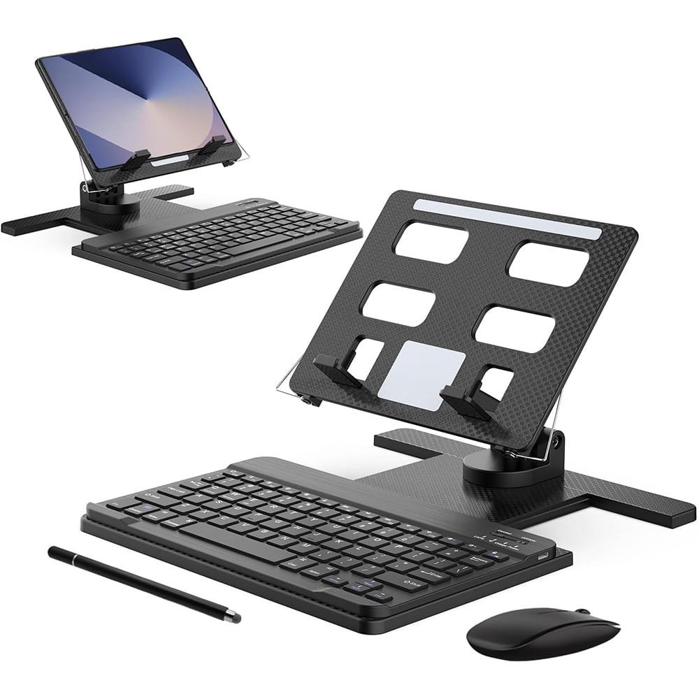 RTMB - Galaxy Z Fold Keyboard and Mouse Set – Bluetooth, Foldable Stand, Portable - Black