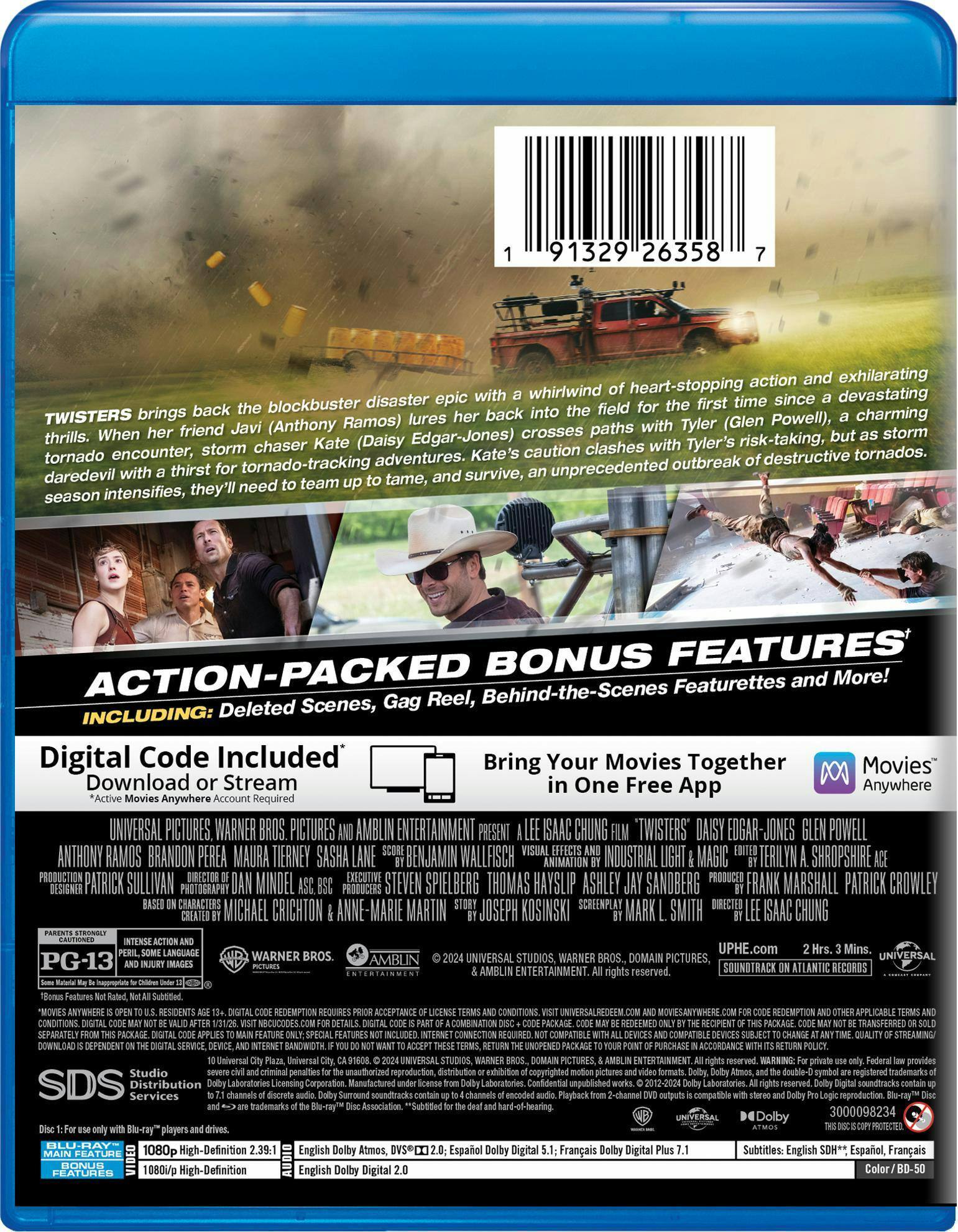 Back. Twisters - Collector's Edition Blu-ray + Digital [Blu-ray].