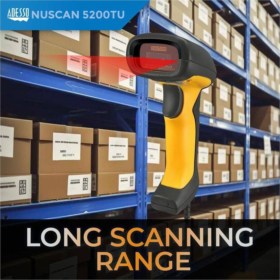 ADESSO NUSCAN 5200TU

CAUTION
DO NOT START BEAM
MILLIWATT MAX OUTPUT

LONG SCANNING RANGE