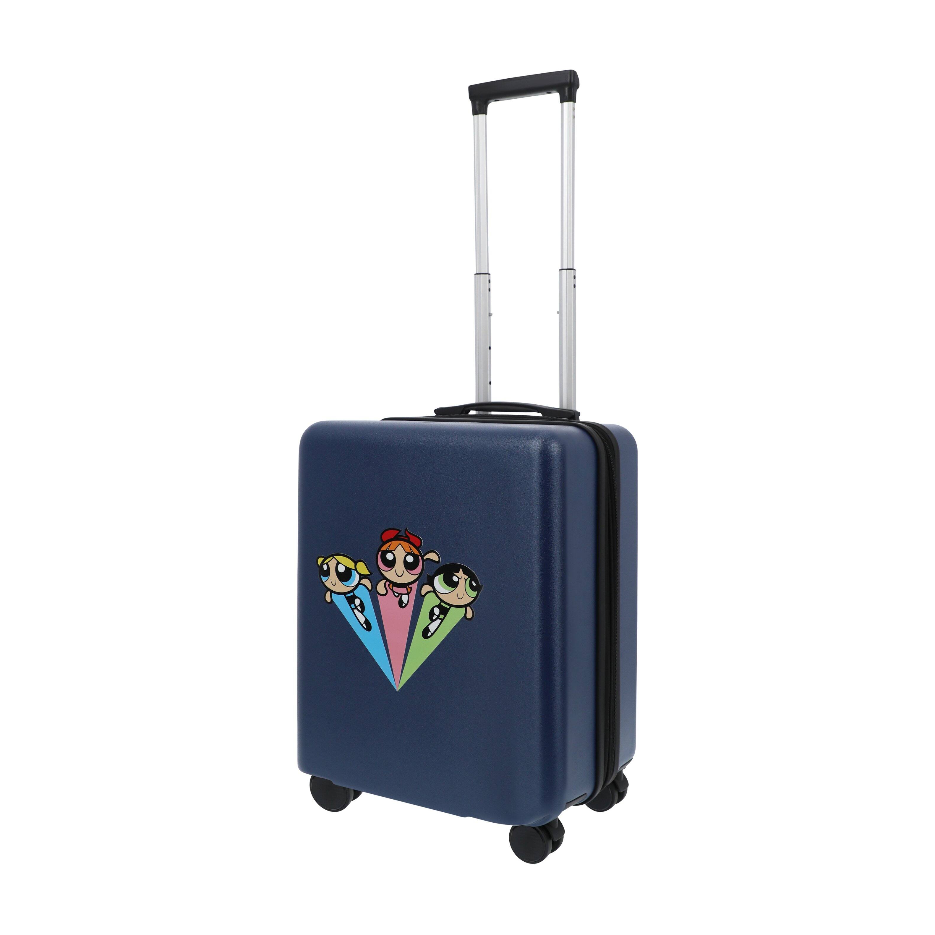 Angle. Ful - WB POWER PUFF GIRLS 22.5" CARRY-ON LUGGAGE - BLUE.