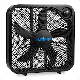 Hurricane - 20 Inch Classic Series Floor Box Fan with 3 Speed Settings - Black