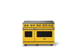 Viking - 48 in. Wide 6 Elements Pro 5 Series 7.3 Cu. Ft. Freestanding 6 Element Induction Convection Range - Daffodil