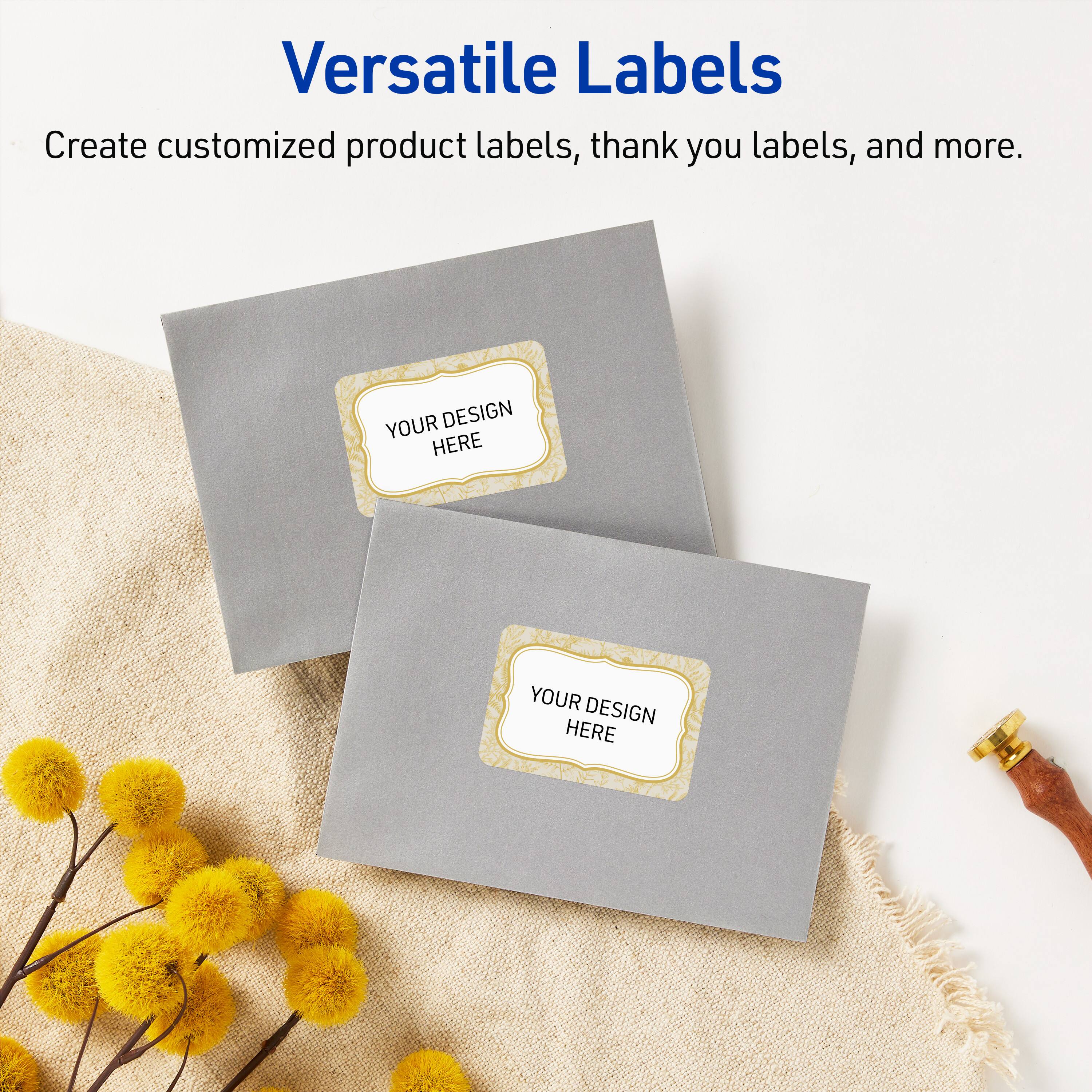 Versatile Labels

Create customized product labels, thank you labels, and more.

YOUR DESIGN HERE
YOUR DESIGN HERE