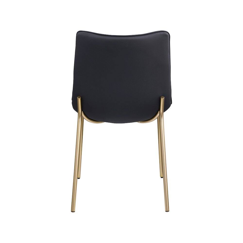 Alt View 3. Meridian Furniture - Isla Black Vegan Leather Dining Chair, Set of 2 - Black.
