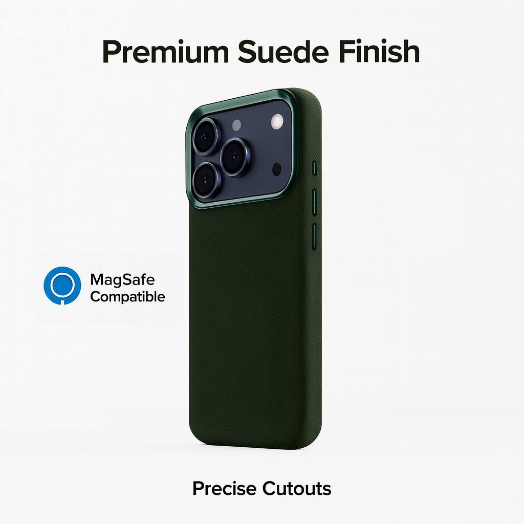 Premium Suede Finish

MagSafe Compatible

Precise Cutouts