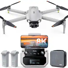 Ruko - F11PRO 2 Plus Drones with Camera for Adults, 48MP Night Vision 4K Video 8K Photo,3-Axis Gimbal Stabilizer - Gray