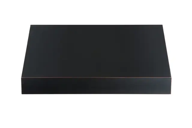 Front. ZLINE - 36" Externally Vented Range Hood - Black/Oil-Rubbed Bronze With Copper Accents.