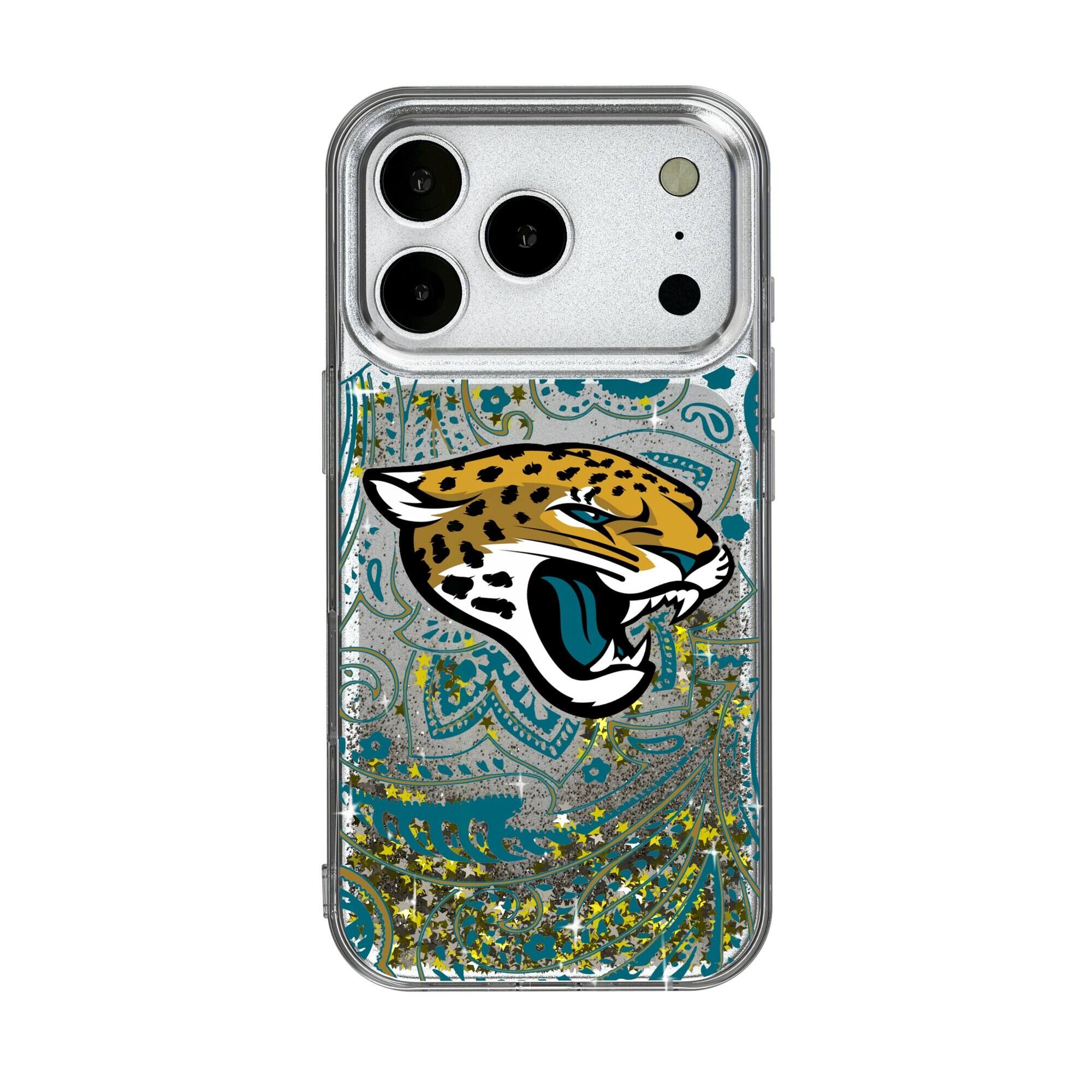 Front. Keyscaper - iPhone Paisley Design Glitter Case - 15 Pro Max - Multicolor.