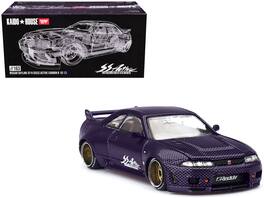 Mini GT - Nissan Skyline GT-R (R33) Active Carbon R V2 RHD Carbon Jun Imai Kaido House Special 1/64 - Purple