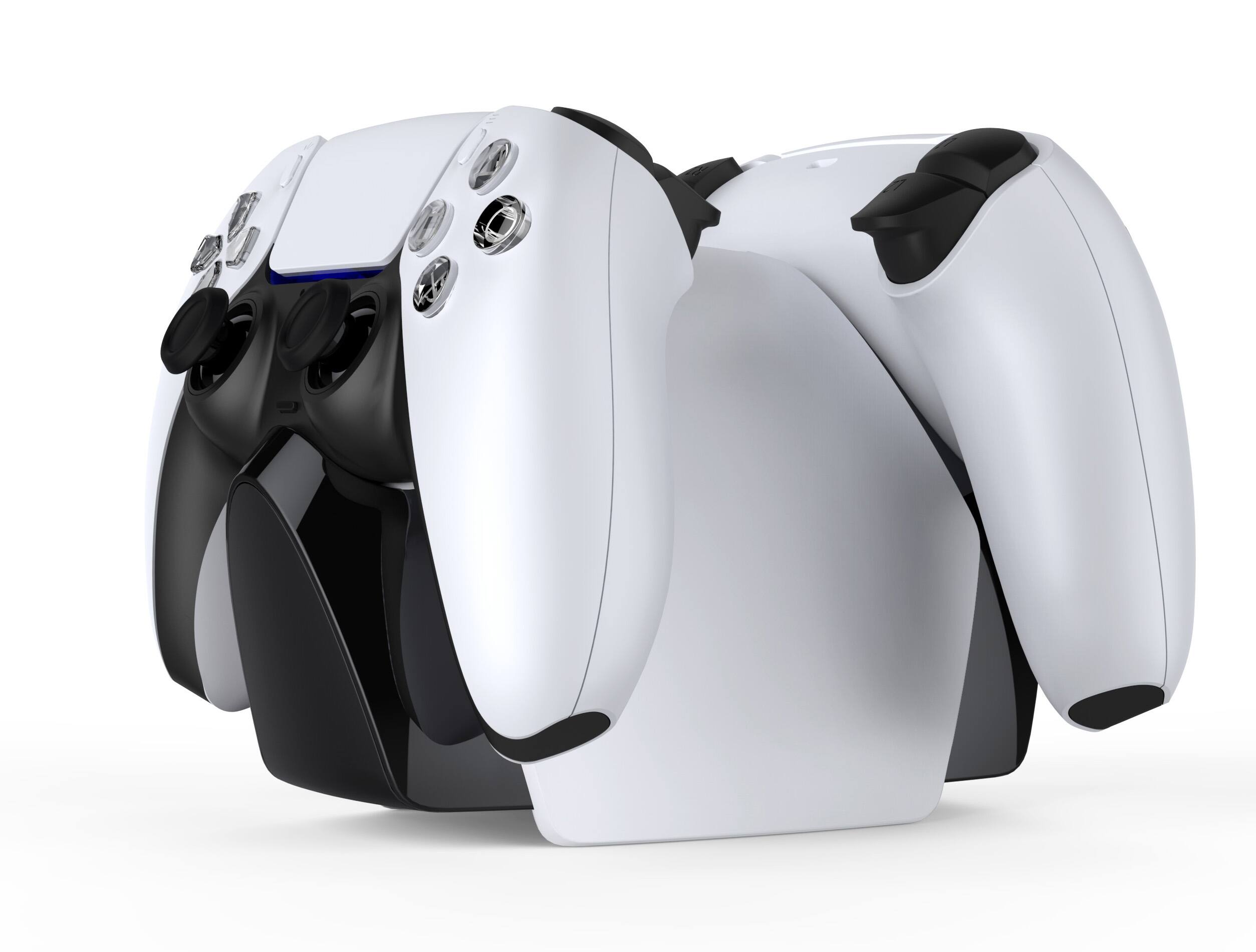 Alt View 1. Cluzine - PS5 Controller Dual Charging Dock Fast Charger with Smart Protection Chip & LED Indicators.