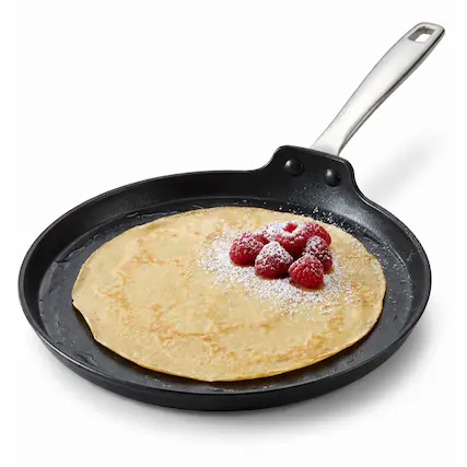 Front. Alva - Alva Maestro 10-inch Ceramic Nonstick Crepe Pan - Black.