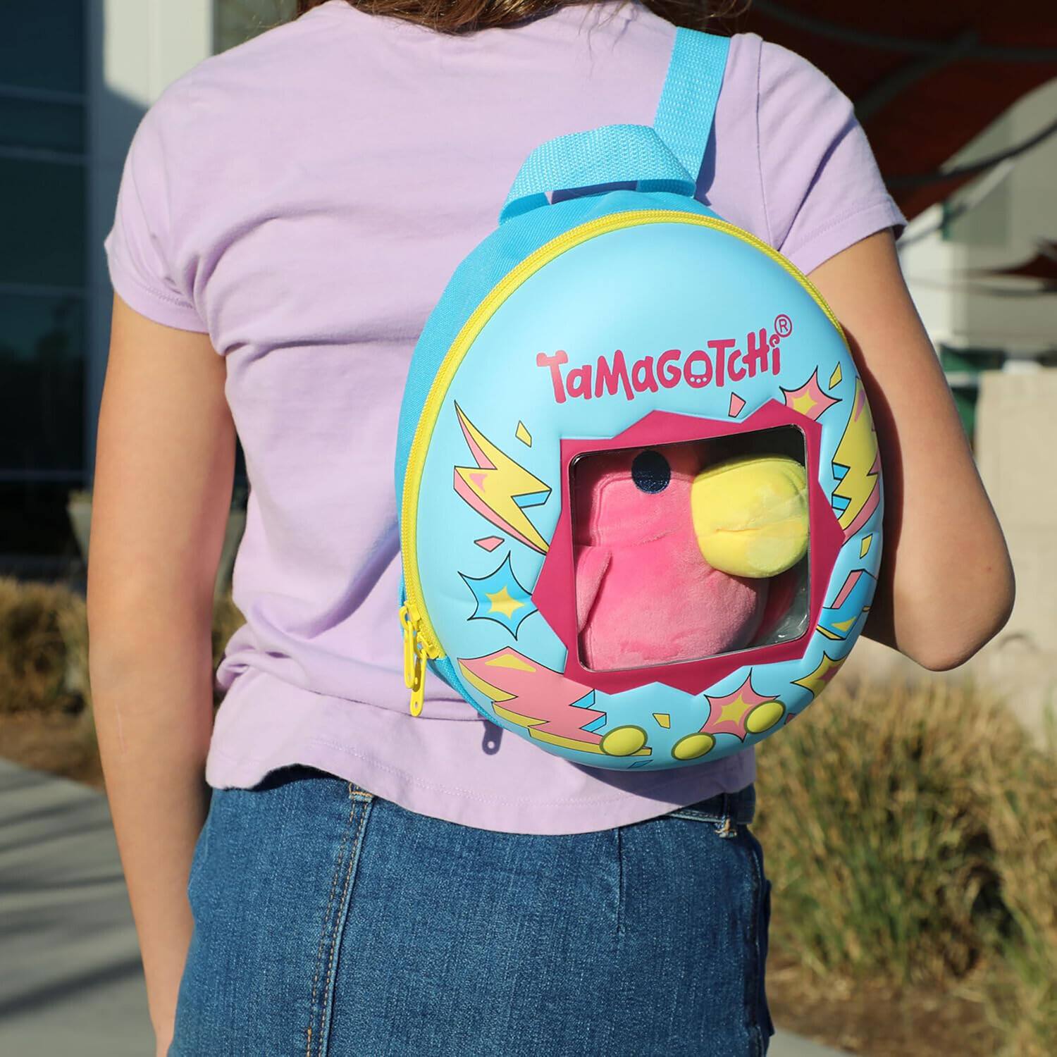 Alt View 2. Bandai - Tamagotchi - Adventure Companion Backpack - Hashizotchi Plush   - COLLECTIBLES - Multicolor.