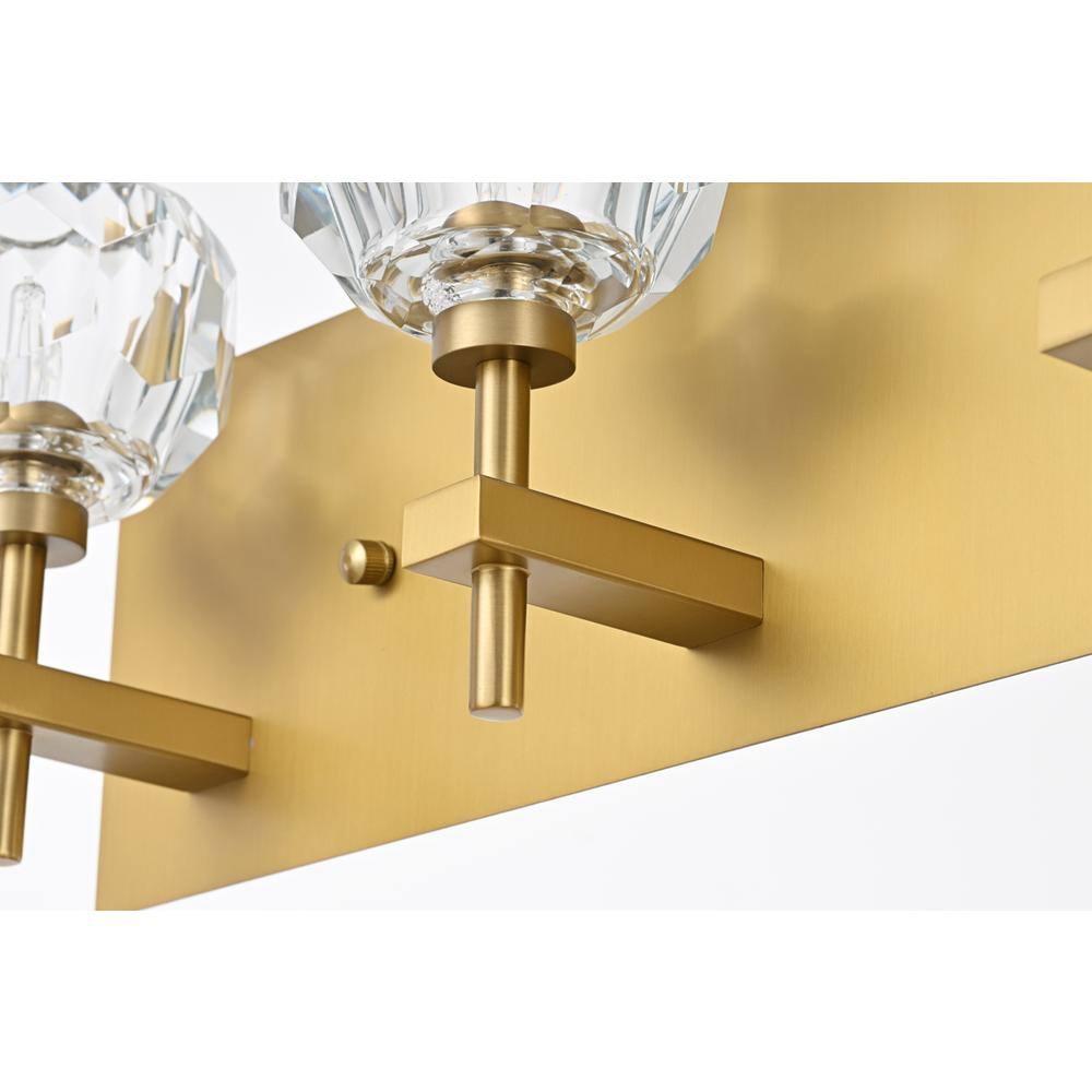 Alt View 1. Elegant Lighting - Graham 5 Light Wall Sconce in Gold - Gold And Clear.