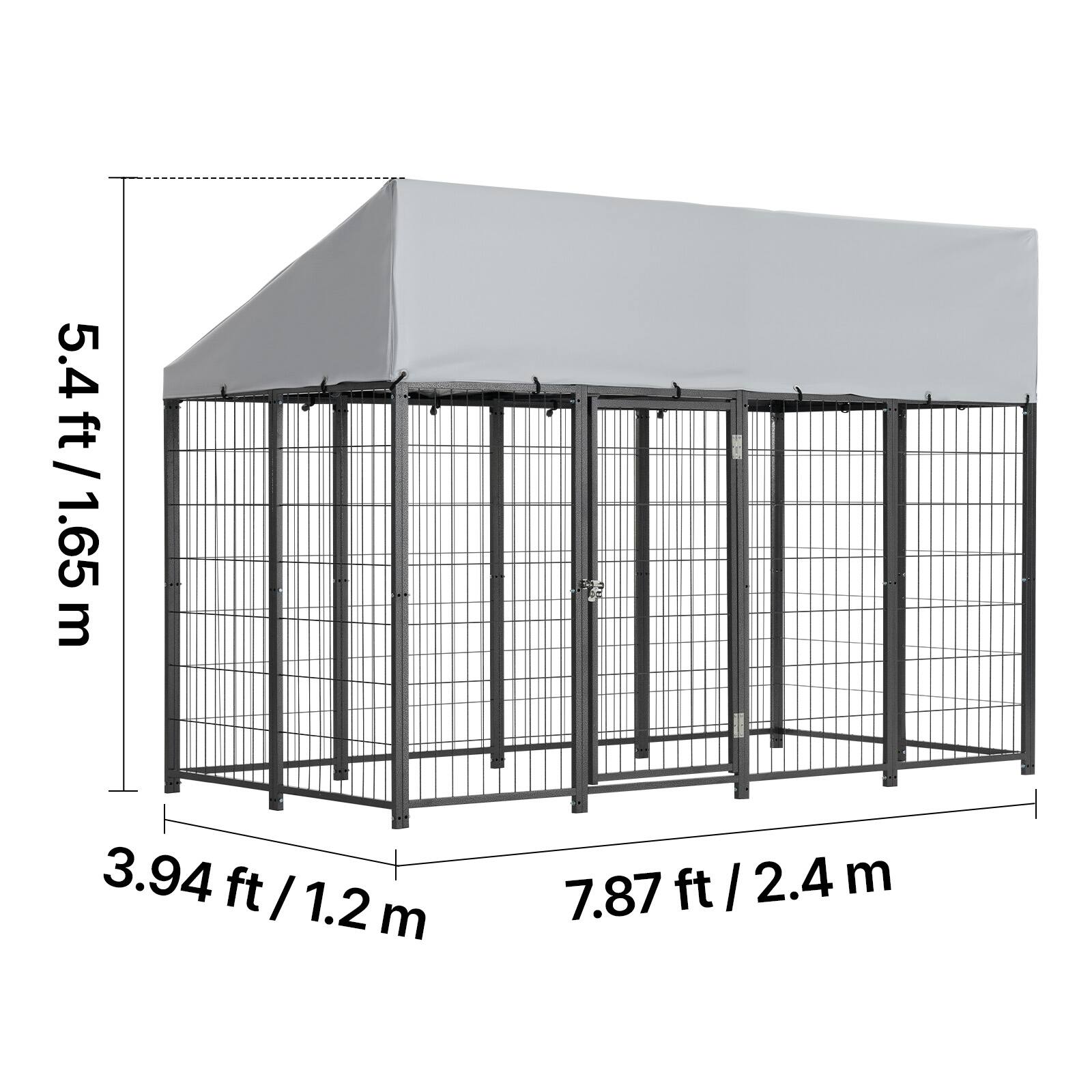 5.4 ft / 1.65 m  
3.94 ft / 1.2 m  
7.87 ft / 2.4 m