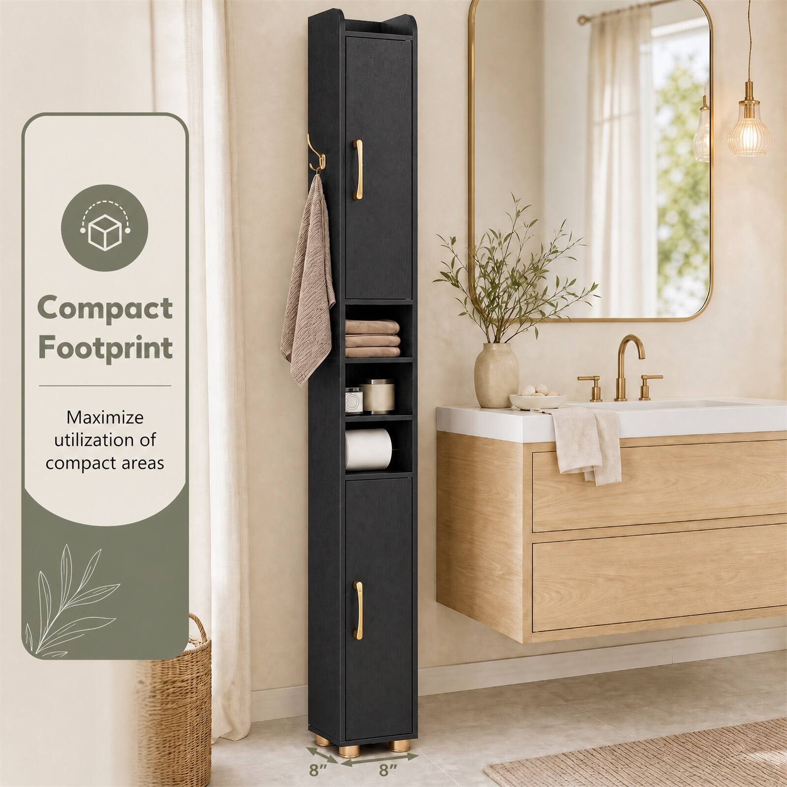 Compact Footprint  
Maximize utilization of compact areas  
8" x 8"