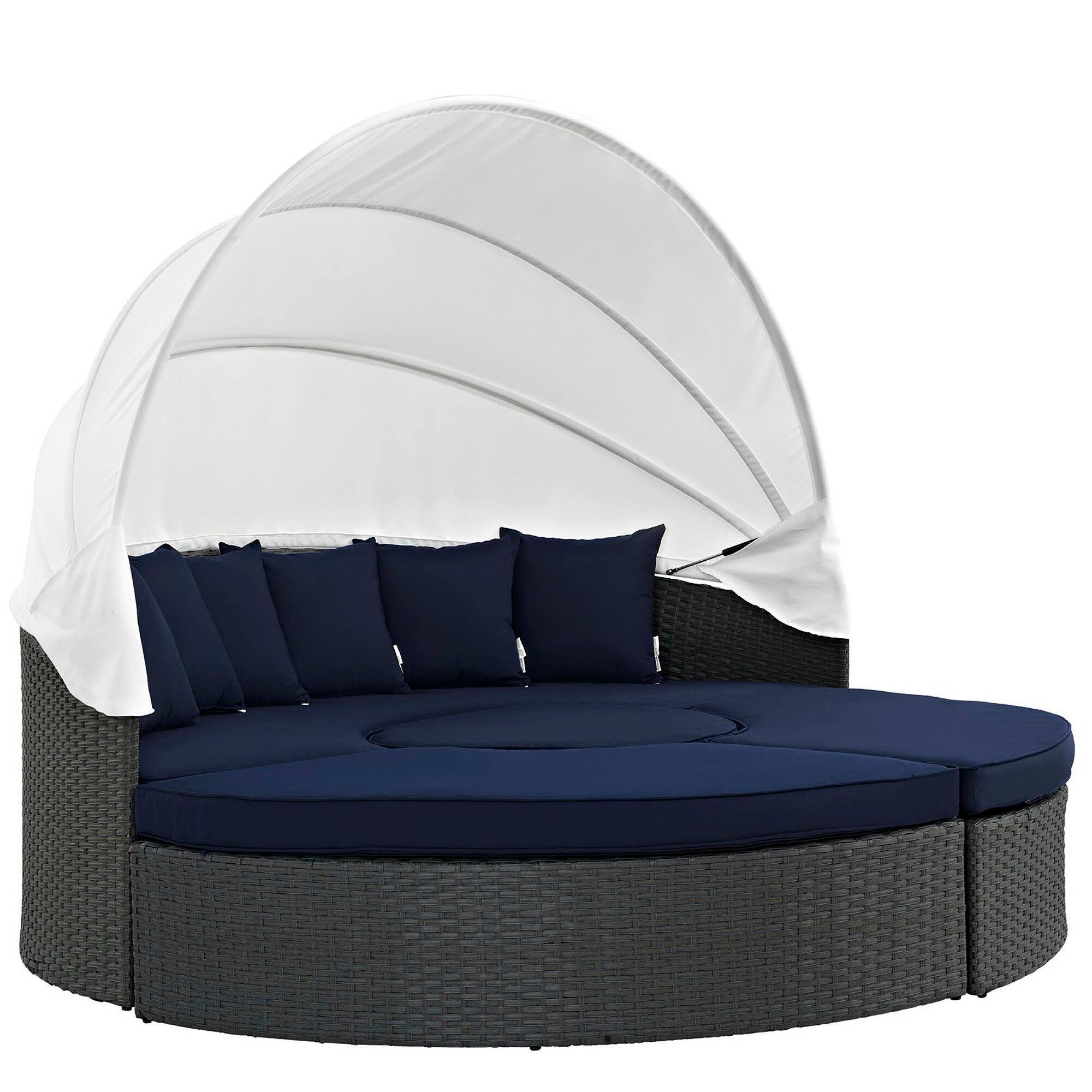 Front. Modway - Sojourn Outdoor Patio Sunbrella® Daybed by Modway - Canvas Navy.