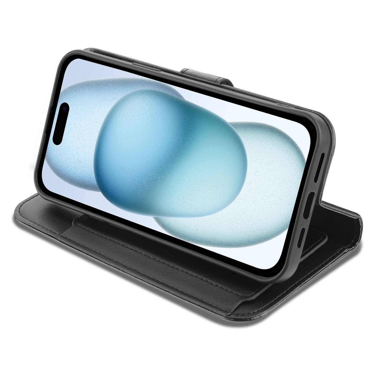 Alt View 2. BASELINE - baseline MyJacket Wallet Xtra Series for Apple iPhone 15 - Black - Black.