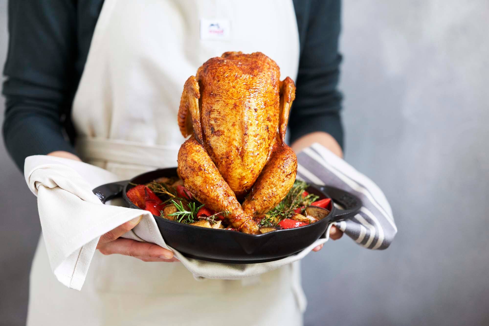 Alt View 2. Staub - Staub Cast Iron 9.5-inch Vertical Chicken Roaster - Matte Black - Matte Black.