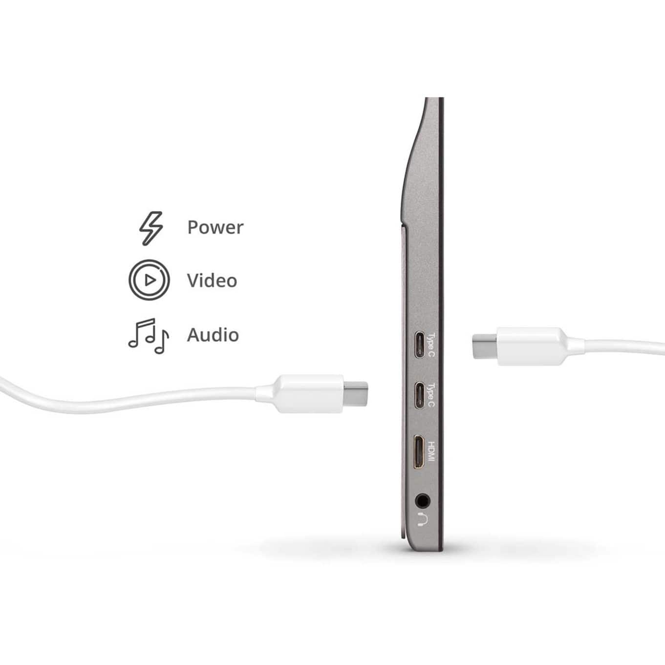 Alt View 21. ViewSonic - VG1655 15.6 LCD FHD Monitor (DisplayPort USB, HDMI) - Silver.