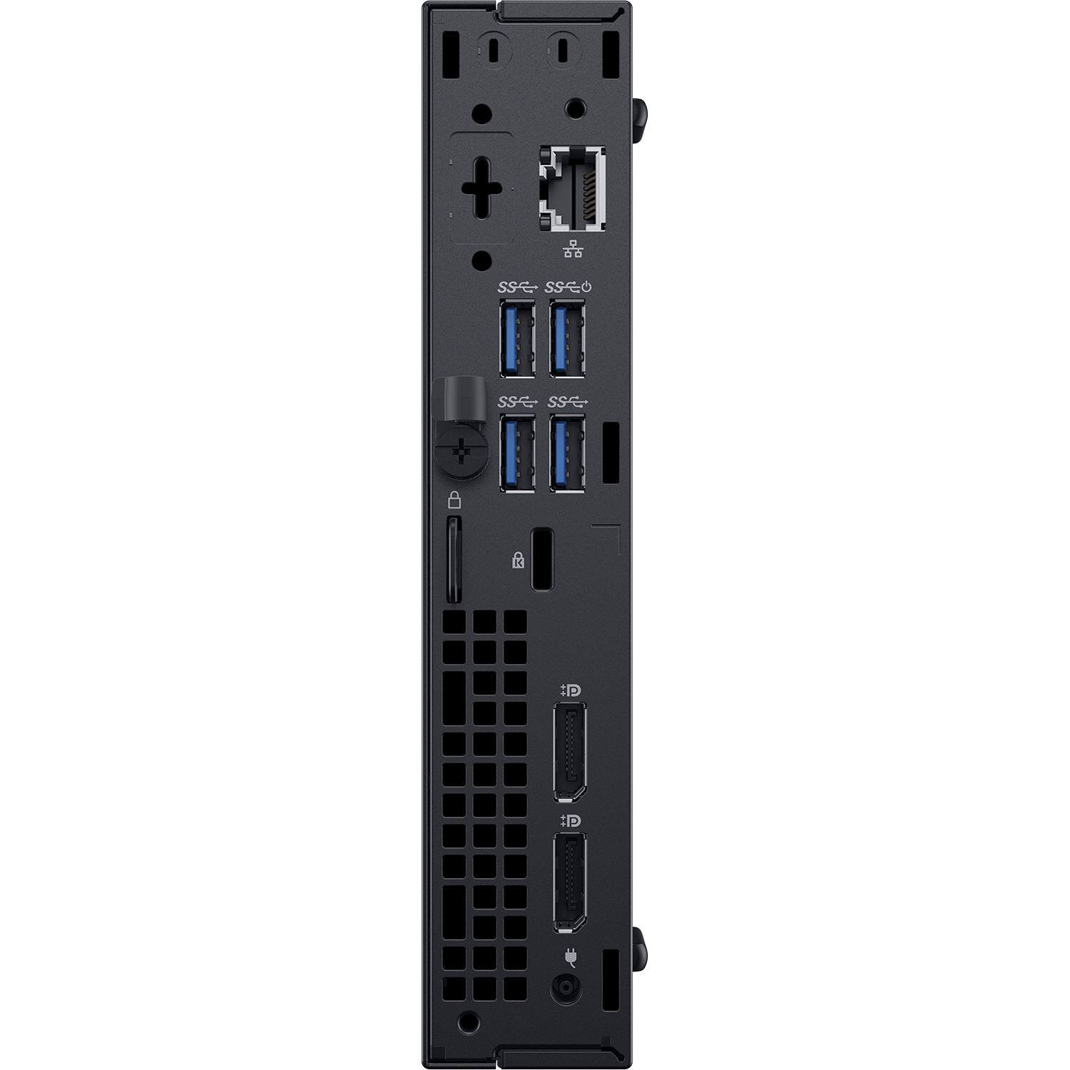 Left. Dell - Dell OptiPlex 7060 Micro Core i7-8700T 2.4GHz, 16GB, 512GB SSD, Windows 11 Pro - Black.
