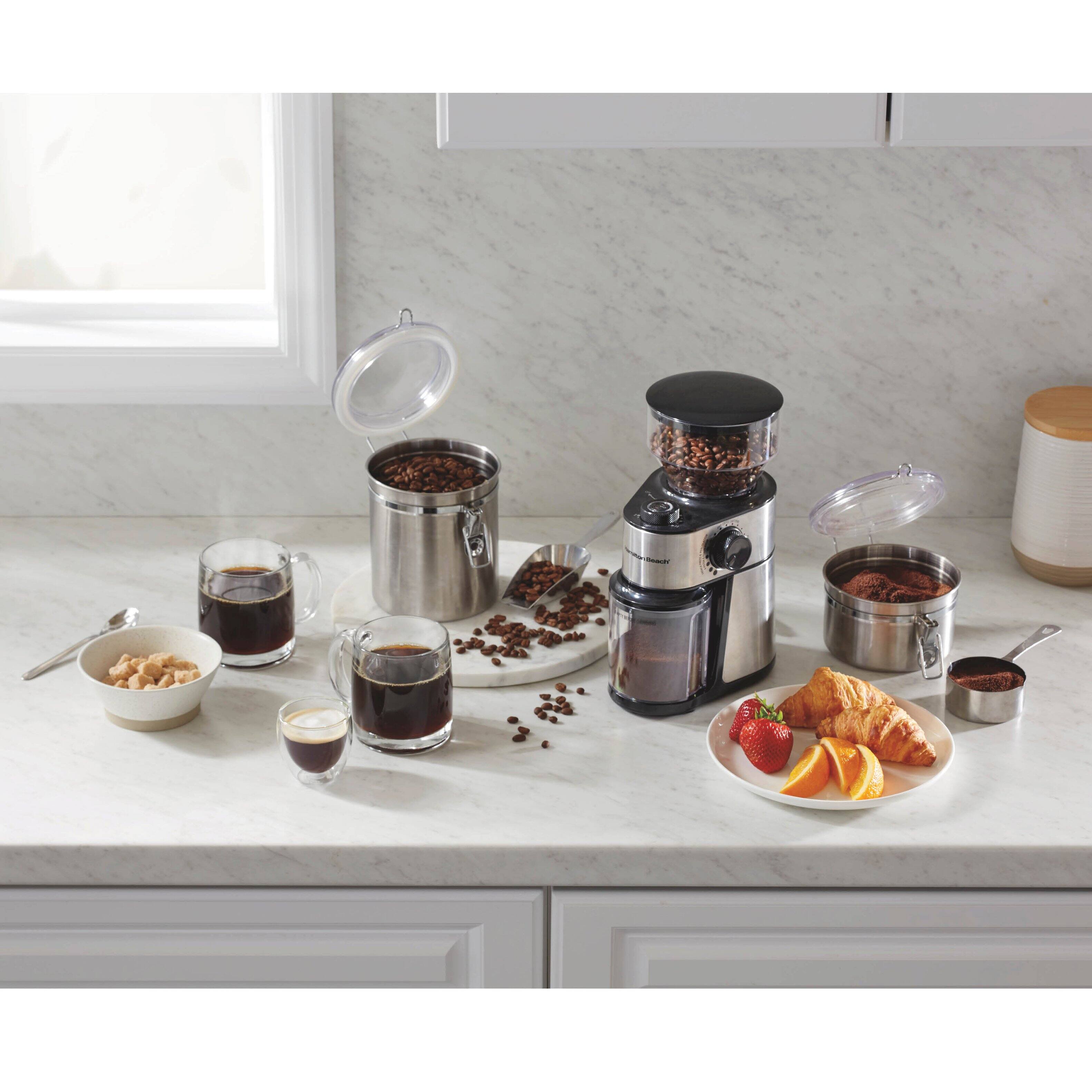 Alt View 4. Hamilton Beach - Burr Coffee Grinder - Stainless Steel.