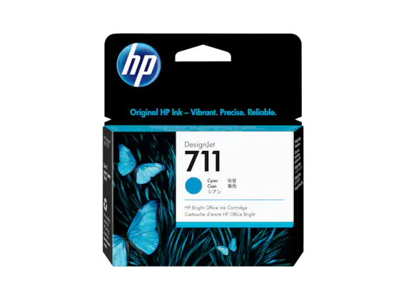 Original HP Ink - Vibrant. Precise. Reliable.
DesignJet 711
Cyan
HP Bright Office Ink Cartridge
Cartouche d'encre HP Office Bright
