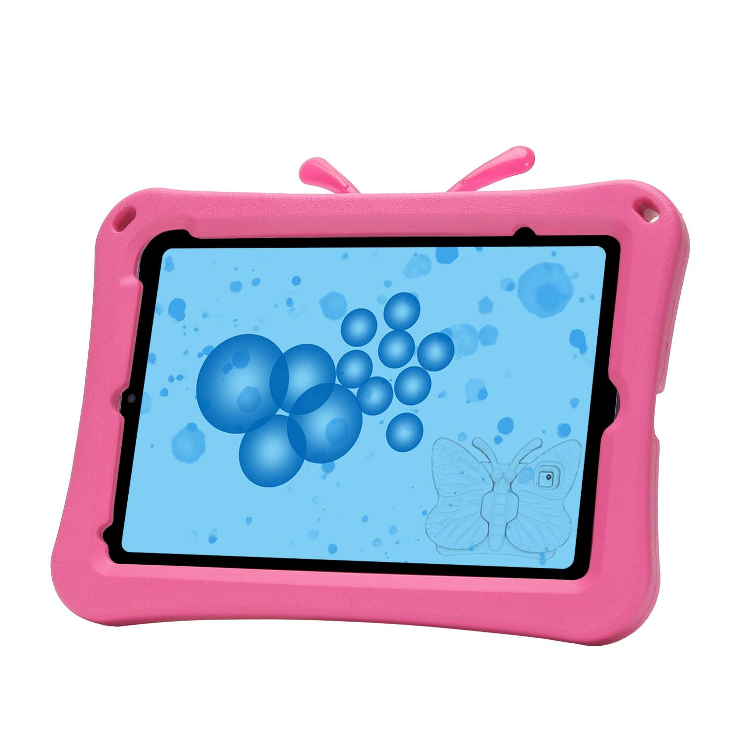 Alt View 1. Dteck - Kids Butterfly Case for Apple iPad mini (A17 Pro) 2024 & iPad mini 6th/5th/4th Gen,3D Cartoon EVA Shockproof Stand Cover - Rose.