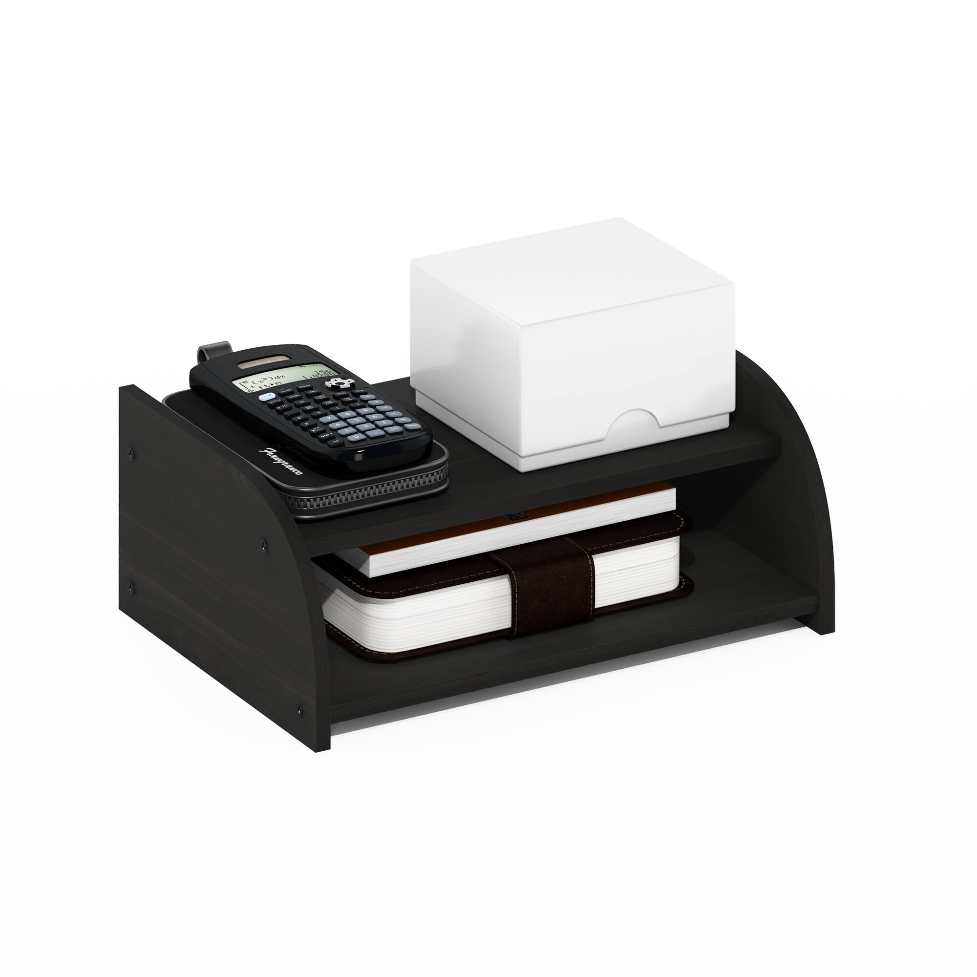 Alt View 3. Furinno - Classic 2-Tier Desk Top Organizer - Espresso.