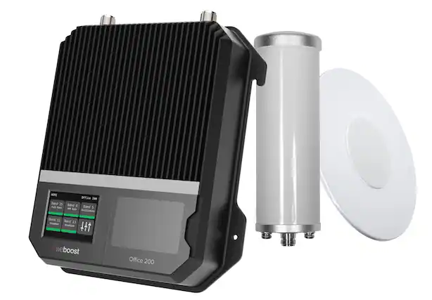 Angle. weBoost - Office 200 Cellular Signal Booster Kit for Small/Medium Businesses or Warehouse Spaces between 12,000 - 35,000 sq. ft. - Black.