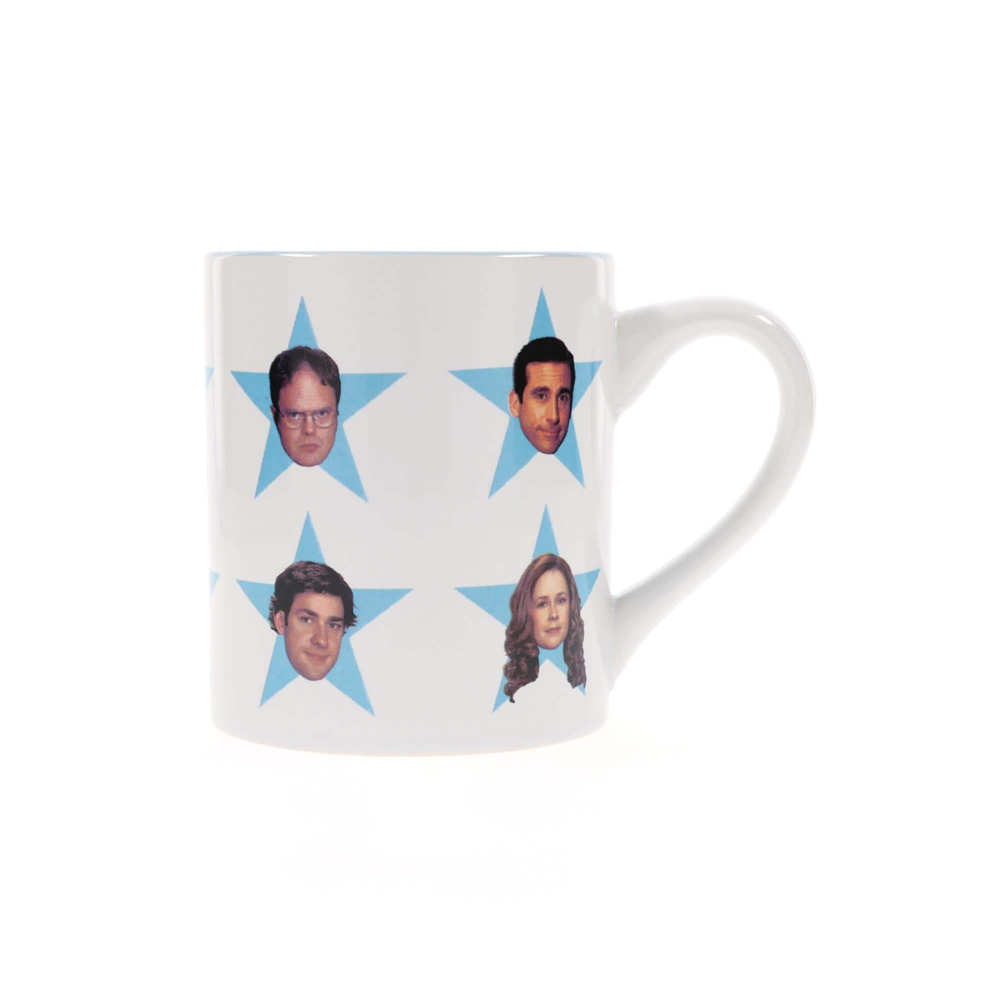 Front. Silver Buffalo - The Office Cast Stars Ceramic Mug | Holds 14 Ounces - White.