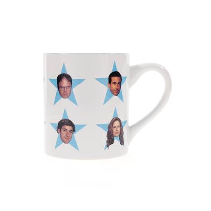 Front. Silver Buffalo - The Office Cast Stars Ceramic Mug | Holds 14 Ounces - White.