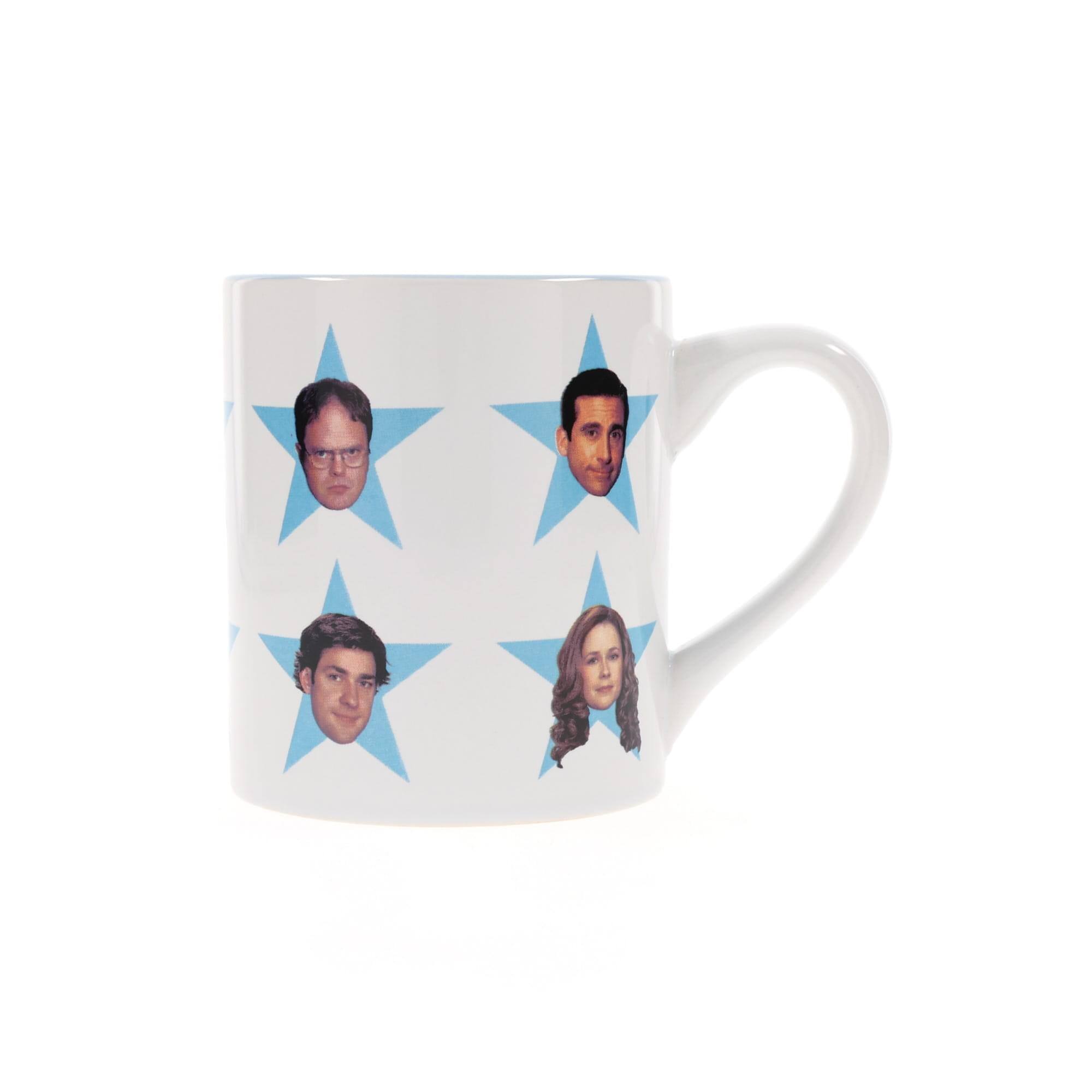 Front. Silver Buffalo - The Office Cast Stars Ceramic Mug | Holds 14 Ounces - White.