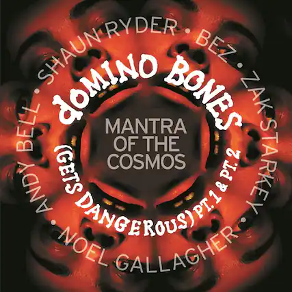 Sure, here is the corrected and grouped text from the image:
- SHAUN RYDER
- BEZ
- ZAK STARKER
- BELL
- DOMINO BONES
- MANTRA OF THE COSMOS
- (GETS DANGEROUS) PT.1 & PT.2
- ANDY STARKEY
- NOEL GALLAGHER