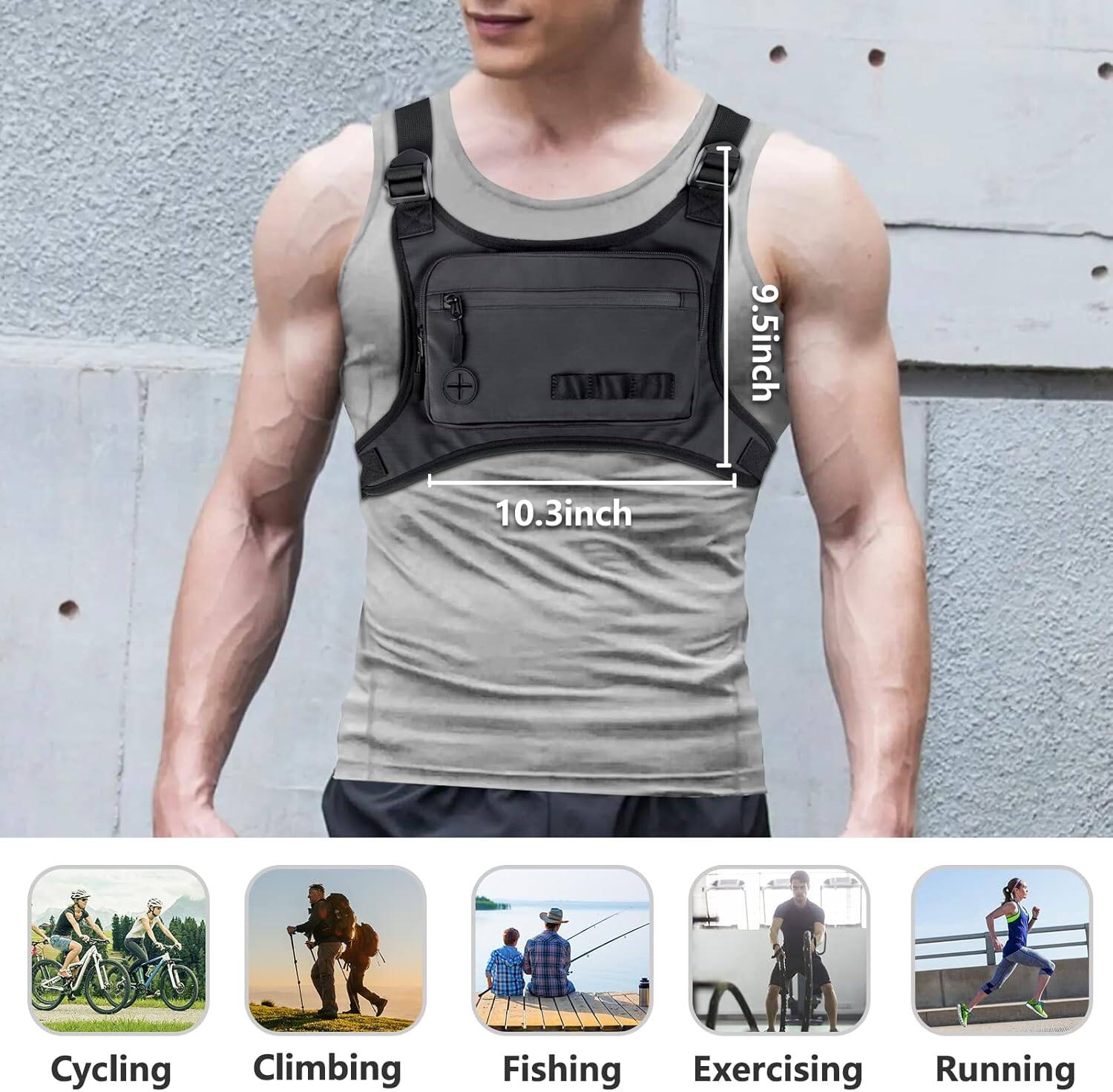 9.5 inch  
10.3 inch  

Cycling  
Climbing  
Fishing  
Exercising  
Running