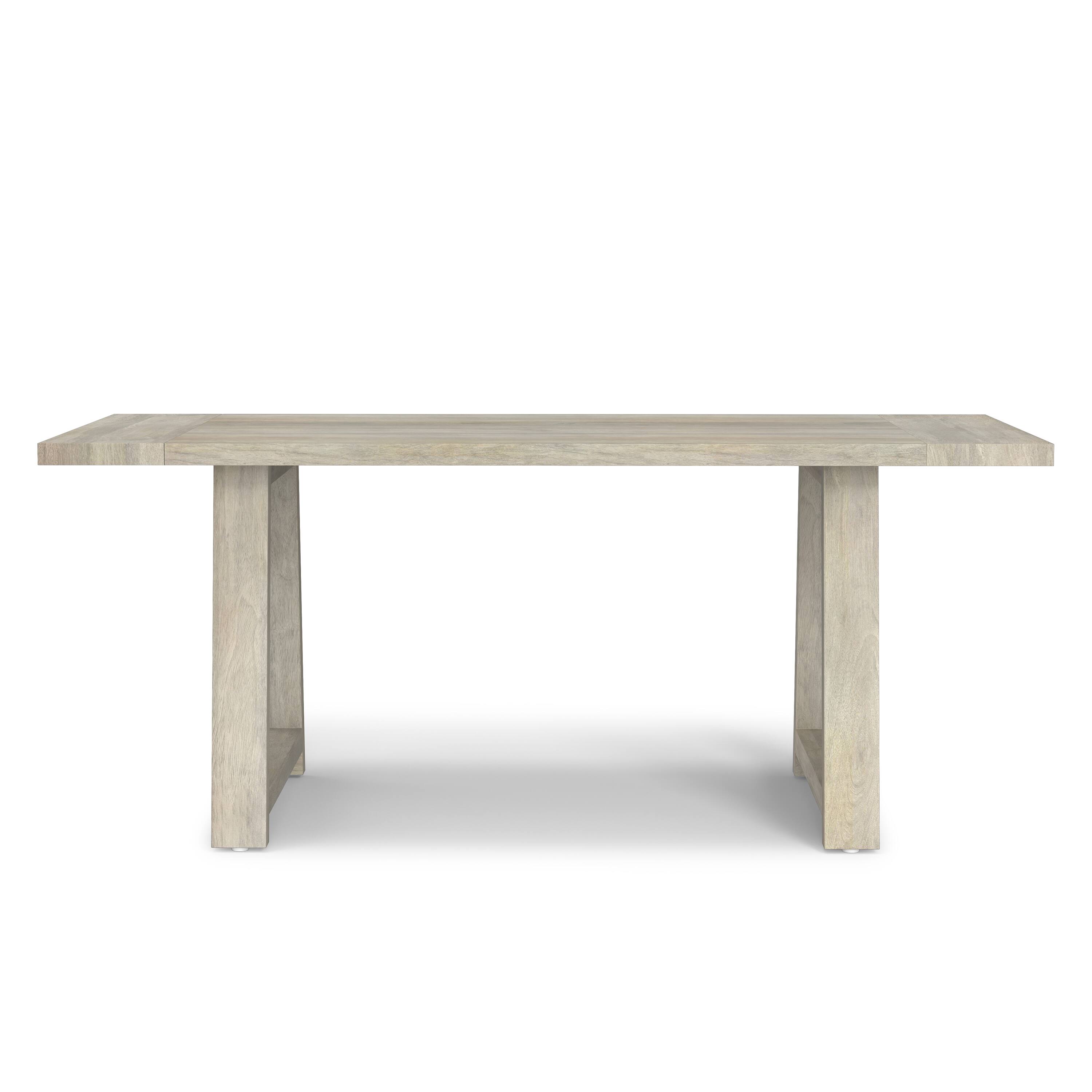 Left. Simpli Home - Whitley 72 inch Wide Solid Mango Farmhouse Dining Table - White Wash.