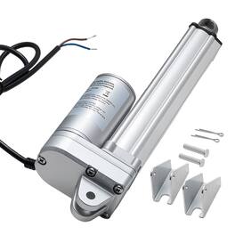 VEVOR - 12V Linear Actuator, 6 Inch IP65 Waterproof Linear Actuator, 675lbs/3000N 0.2"/s Motion Actuators - Silver