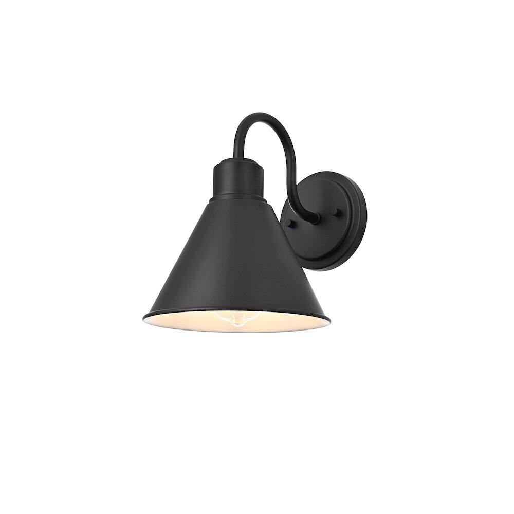 Left. Elegant Lighting - Colton 8 Inch Outdoor Wall Sconce In Black - Black.