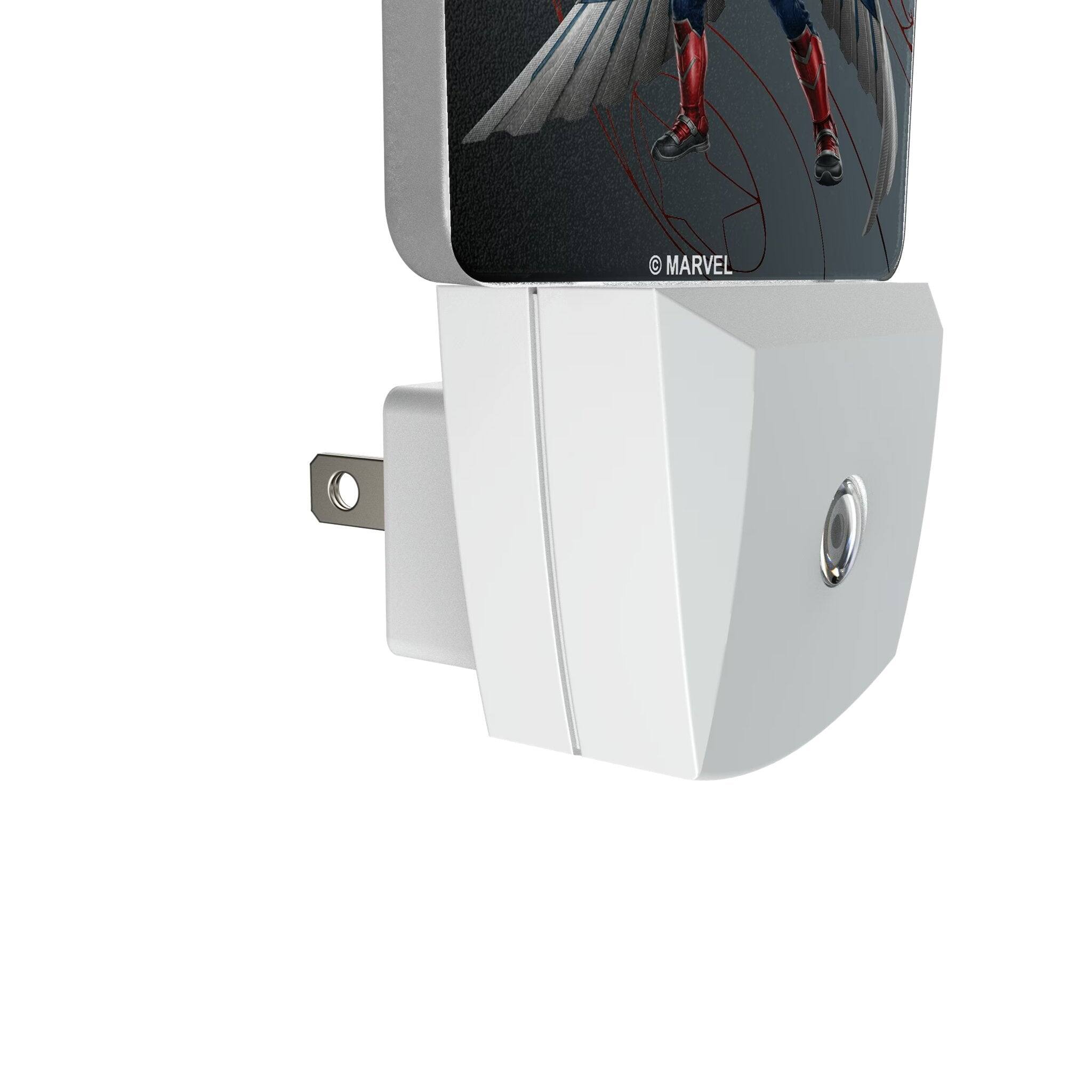 Left. Keyscaper - Marvel Avengers Sam Wilson Captain America MechLine Night Light 2-Pack - multicolor.