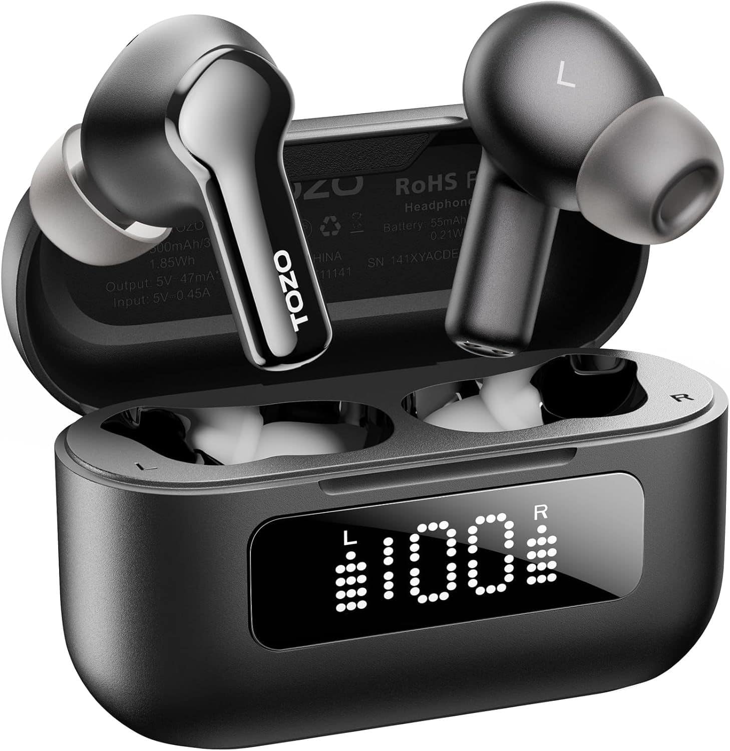 TOZO Aerosound2 Hybrid Active Noise Cancelling Wireless Earbuds