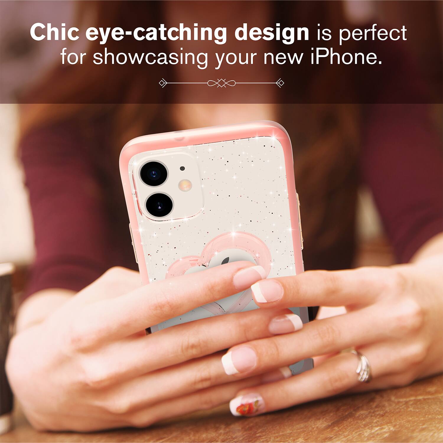 Chic eye-catching design is perfect for showcasing your new iPhone.