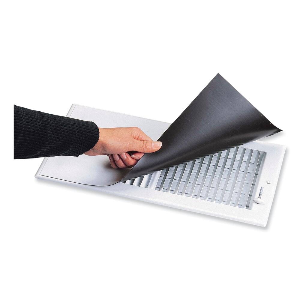 Left. Deflecto - Deflecto MVCX512 12 in. x 5 in. x 0.05 in. Magnetic Vent Covers - White (3/Pack) - White.