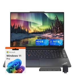 Lenovo - ThinkPad Gen 1 16" WUXGA Laptop,Intel i5-1335U,40GB DDR4 RAM,2TB SSD+160GB Docking Station Set,Win 11 Pro - Black