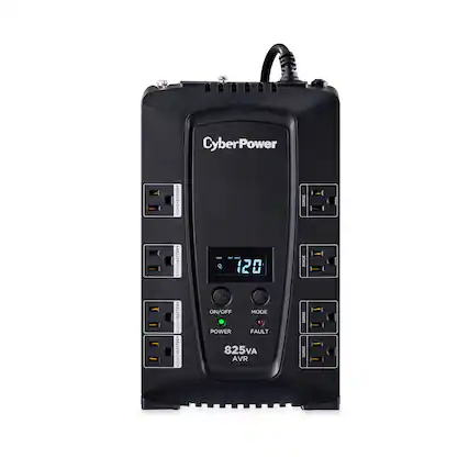 CyberPower - BATTEBY SUNGA SURGE SURGE-BATTERY SURGE-BATTERY SUBGE-BATTERY pens - - - 120 ON/OFF MODE POWER FAULT 825VA AVR SURGE