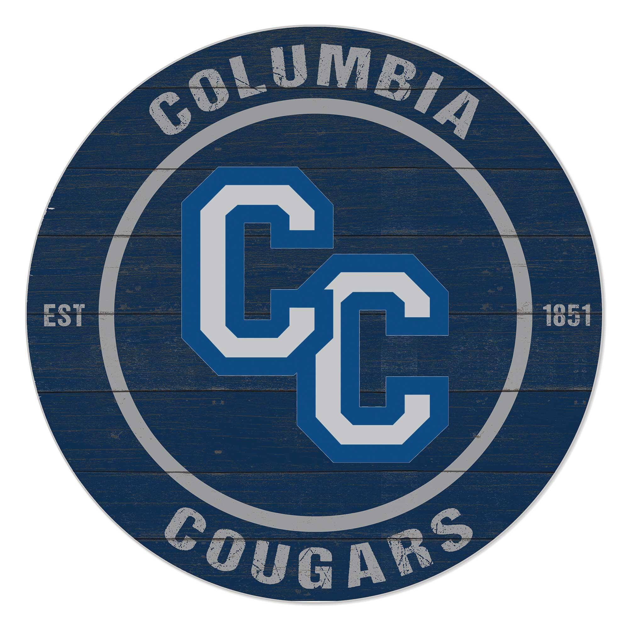Columbia College of Missouri Cougars 20'' x 20'' Indoor/Outdoor Team Color Circle Sign