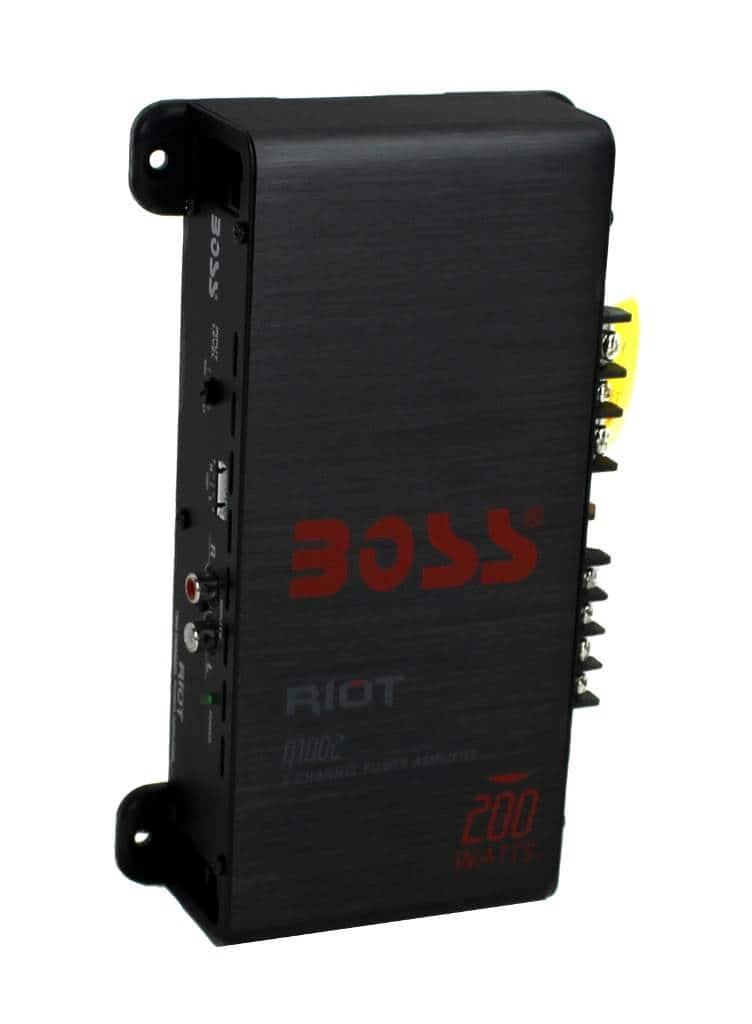 BOSS Audio - R1002 Riot 200W 2-Channel Class A/B Car Audio High Power Amplifier - Black